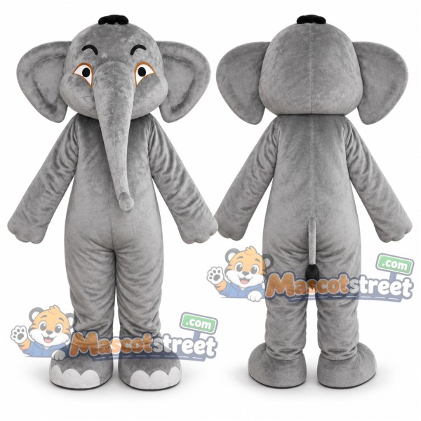 Gray Elephant Mascot Costume