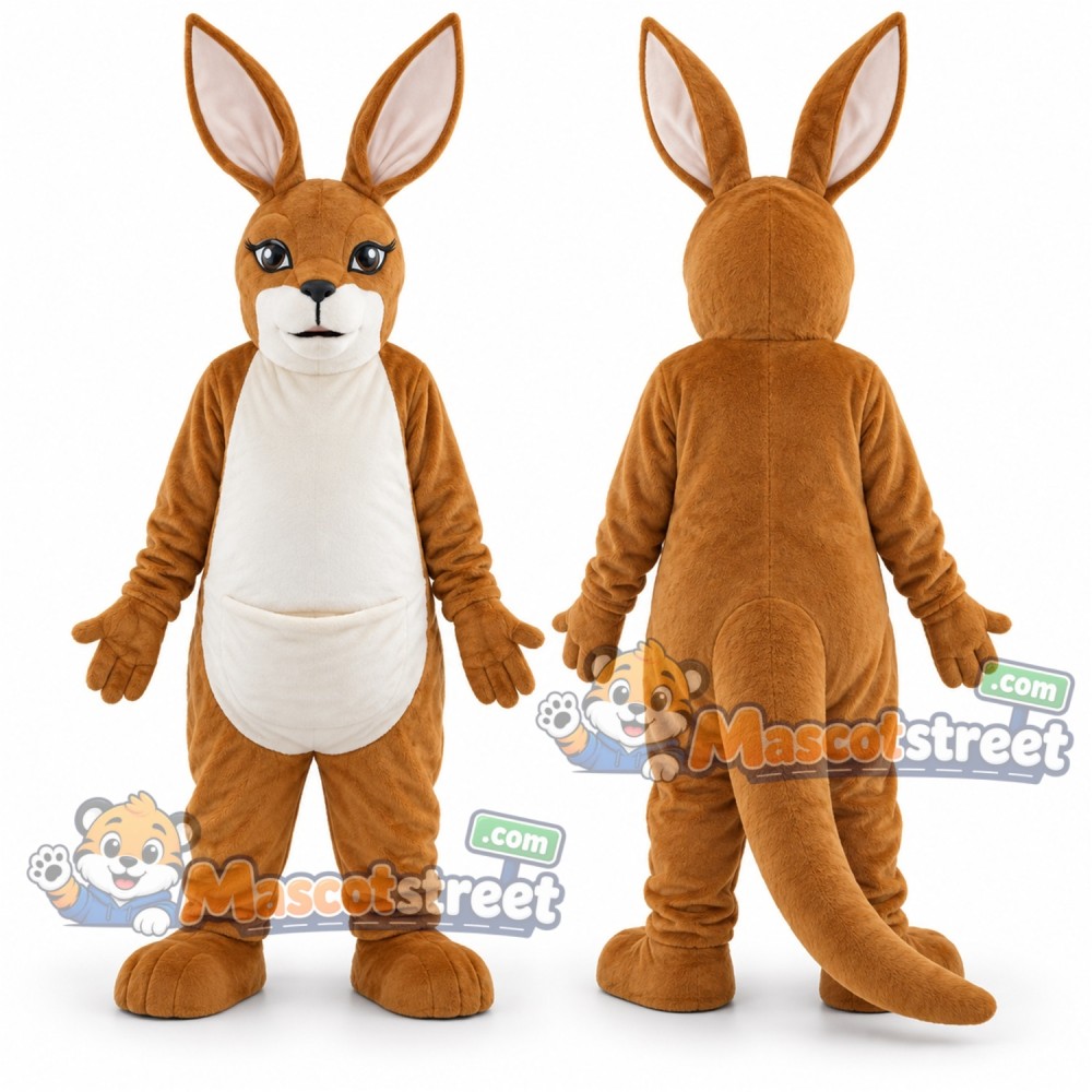 Brown Kangaroo Mascot Costume Brown Kangaroo Mascot Costume