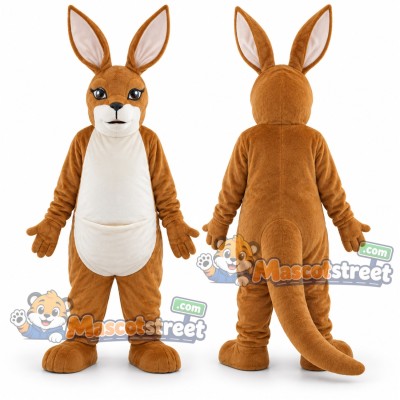 Brown Kangaroo Mascot Costume Brown Kangaroo Mascot Costume