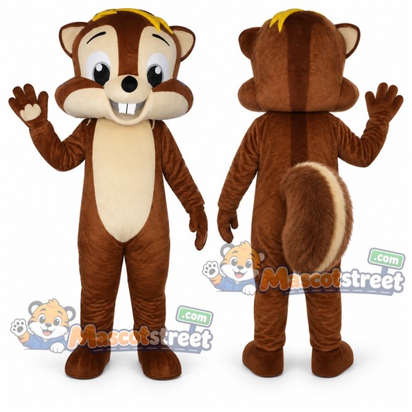 Brown Squirrel Mascot Costume