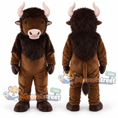 Brown Bison Mascot Costume Brown Bison Mascot Costume