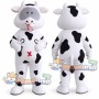 Black and White Cow Mascot Costume