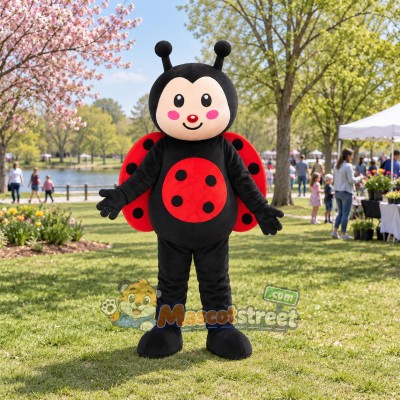 Red Ladybug Mascot Costume Red Ladybug Mascot Costume