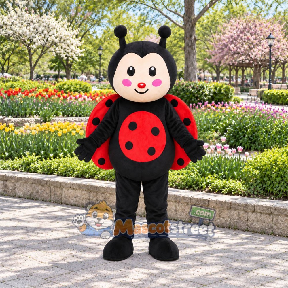 Red Ladybug Mascot Costume Red Ladybug Mascot Costume