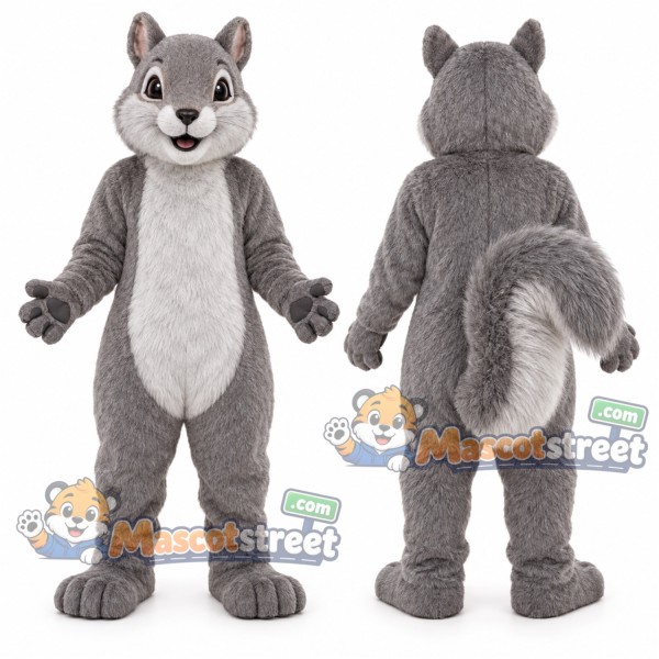 Gray Squirrel Mascot Costume