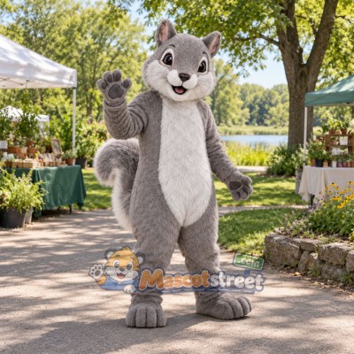 Gray Squirrel Mascot Costume Gray Squirrel Mascot Costume