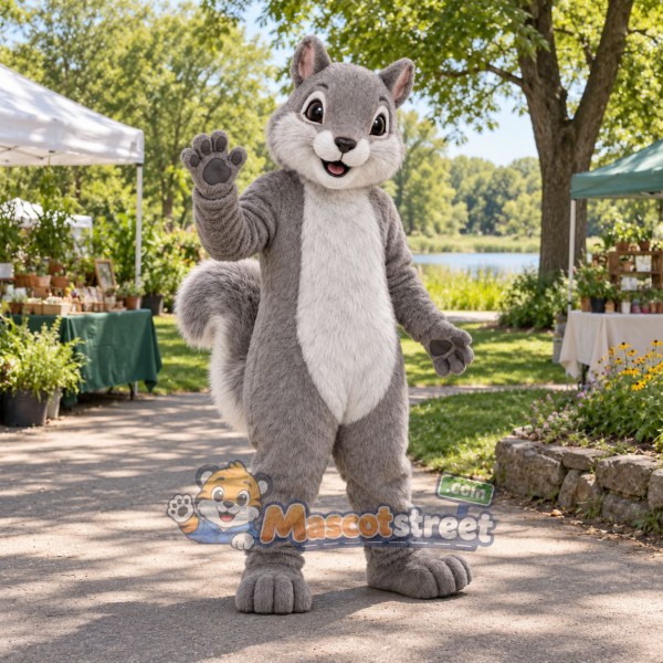 Gray Squirrel Mascot Costume
