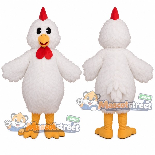 White Chicken Mascot Costume