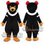 Black Mouse Mascot Costume with White Collar