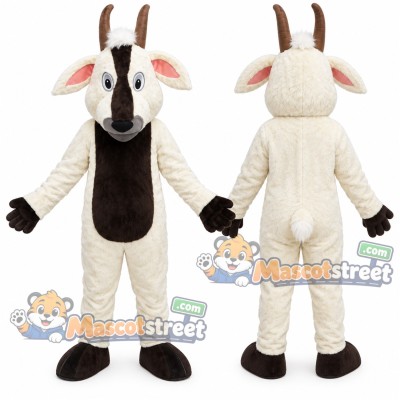 White and Black Goat Mascot Costume White and Black Goat Mascot Costume