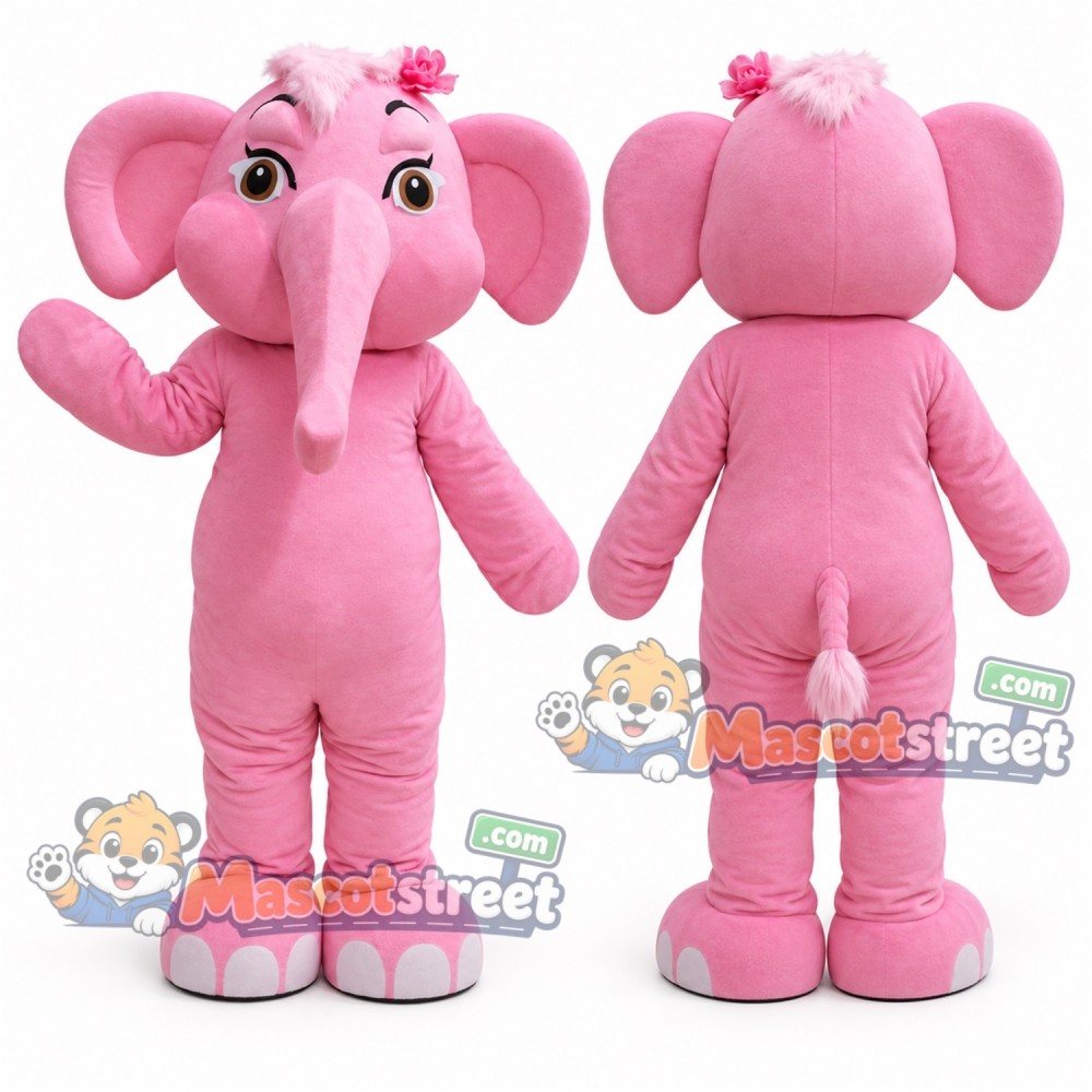 Pink Elephant Mascot Costume Pink Elephant Mascot Costume