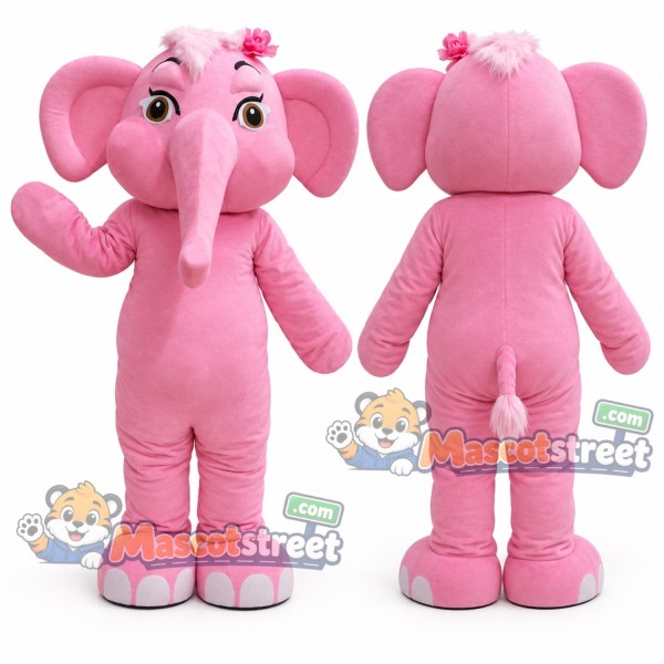 Pink Elephant Mascot Costume