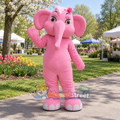 Pink Elephant Mascot Costume Pink Elephant Mascot Costume