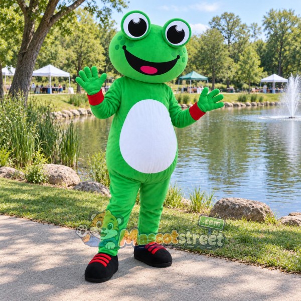 Green Frog Mascot Costume Green Frog Mascot Costume