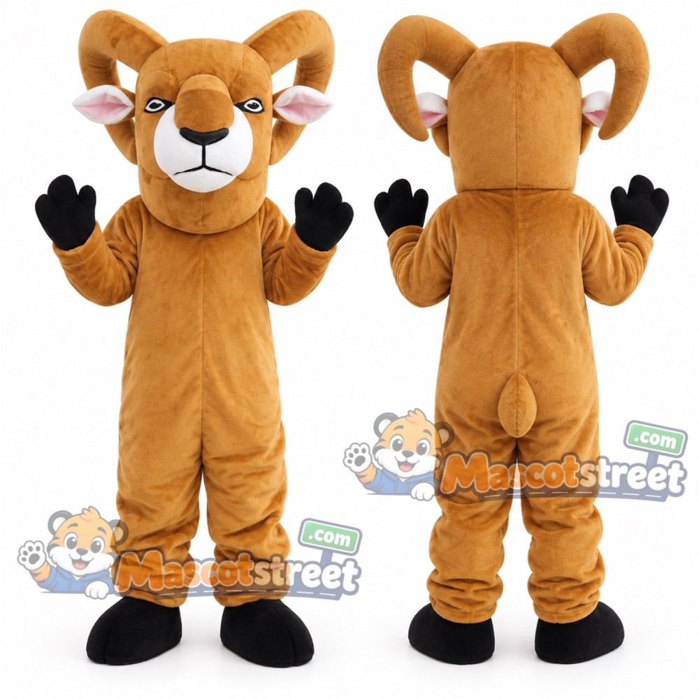 Brown Ram Mascot Costume Brown Ram Mascot Costume
