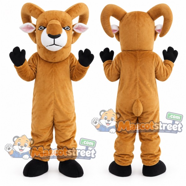 Brown Ram Mascot Costume