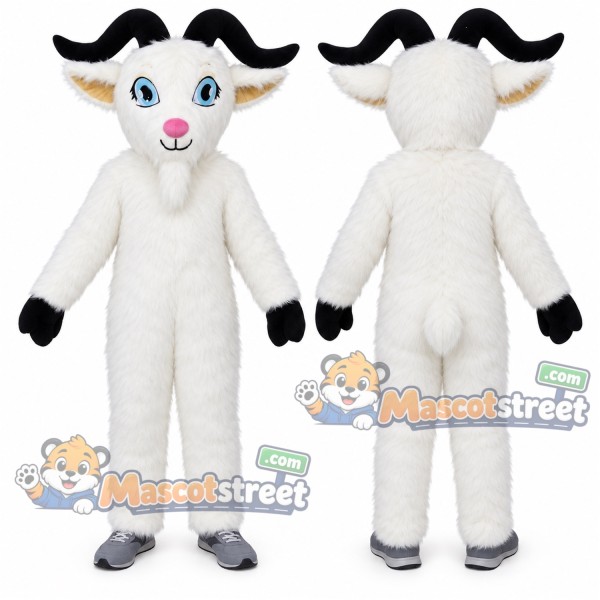 White Goat Mascot Costume