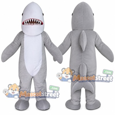 Gray Shark Mascot Costume Gray Shark Mascot Costume