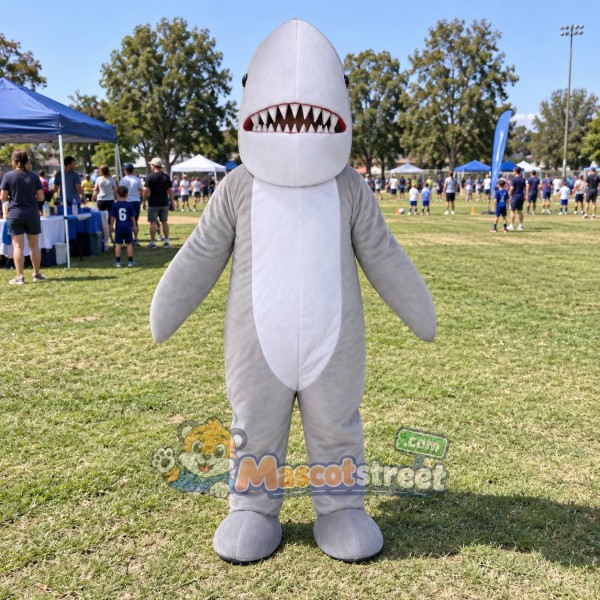 Gray Shark Mascot Costume