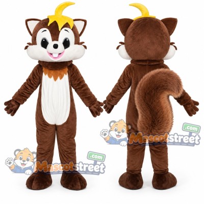Brown Squirrel Mascot Costume Brown Squirrel Mascot Costume