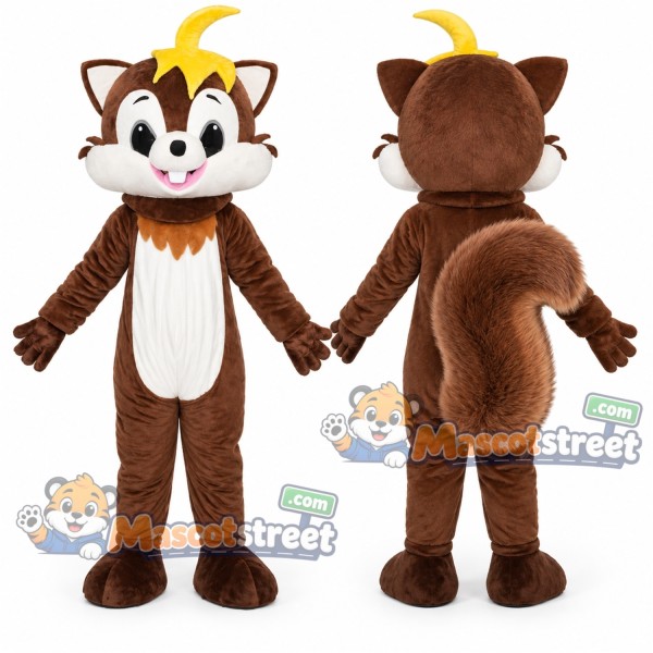 Brown Squirrel Mascot Costume