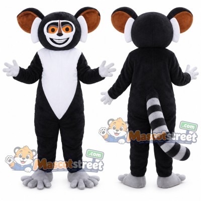 Black and White Lemur Mascot Costume Black and White Lemur Mascot Costume