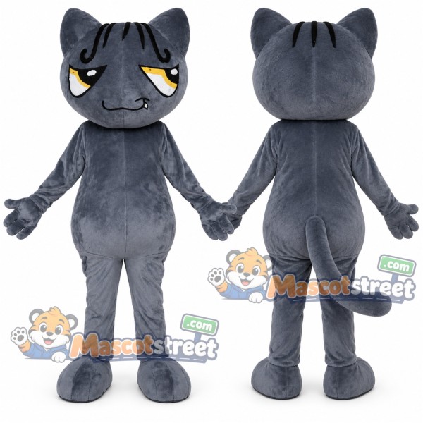 Gray Cat Mascot Costume