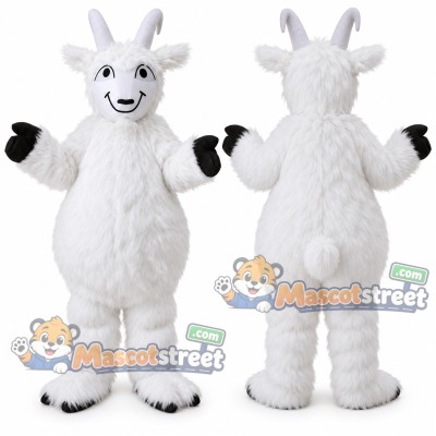White Goat Mascot Costume White Goat Mascot Costume