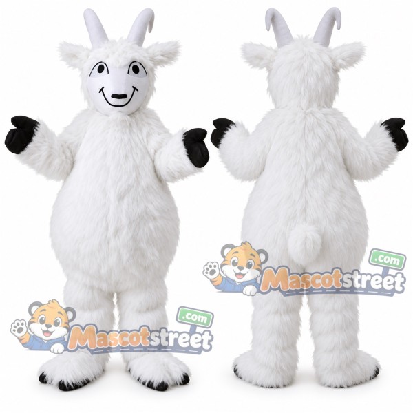 White Goat Mascot Costume