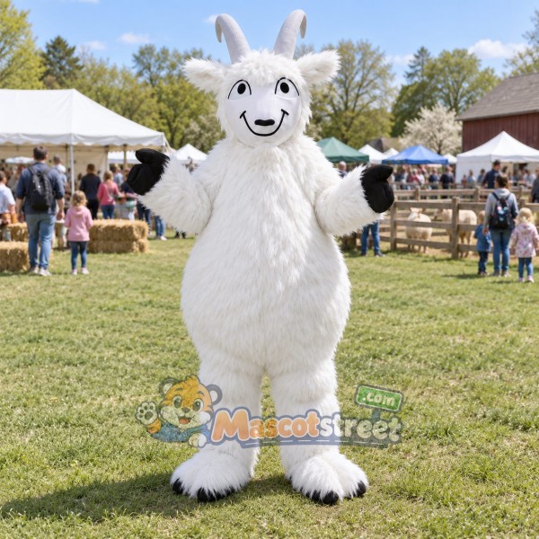 White Goat Mascot Costume