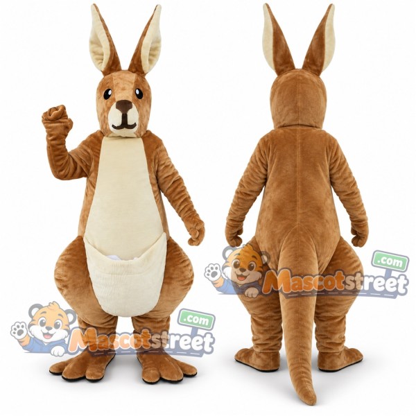 Brown Kangaroo Mascot Costume