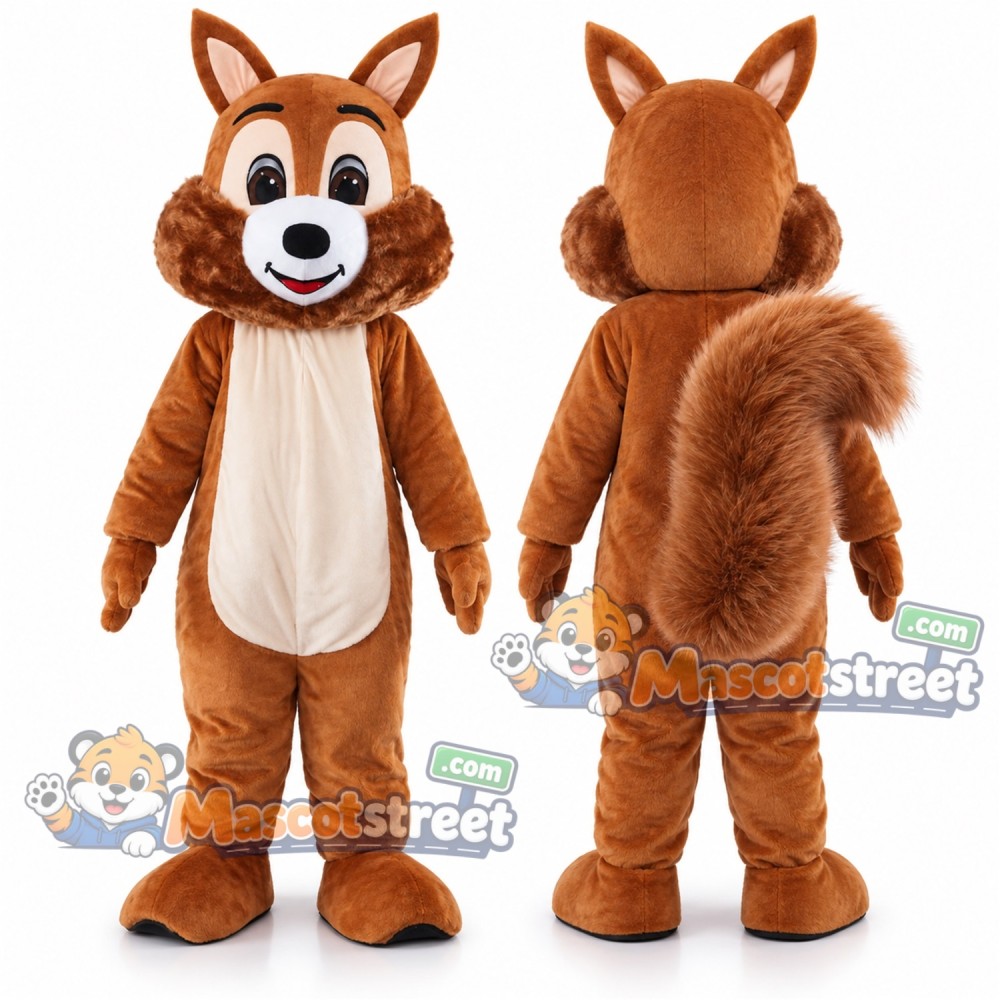 Brown Squirrel Mascot Costume