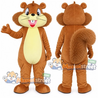 Brown Squirrel Mascot Costume