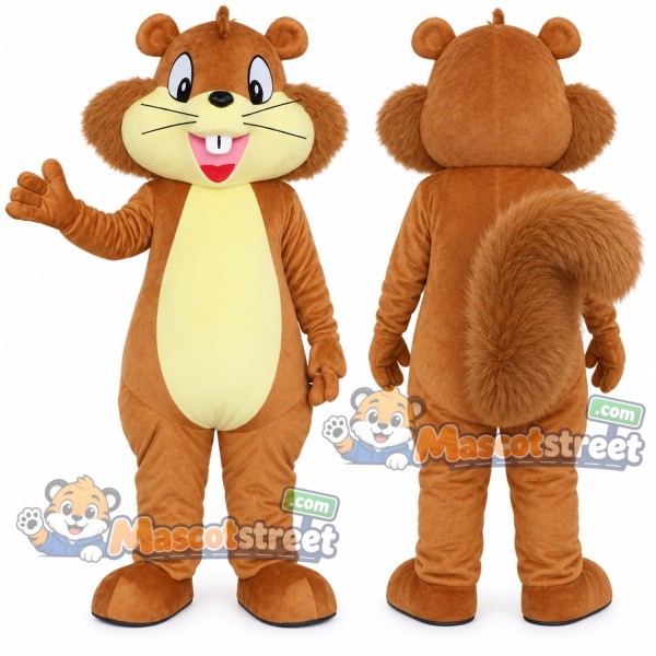 Brown Squirrel Mascot Costume