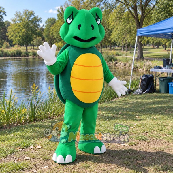 Green Turtle Mascot Costume Green Turtle Mascot Costume