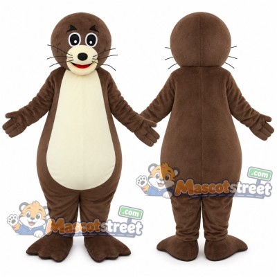 Brown Otter Mascot Costume Brown Otter Mascot Costume