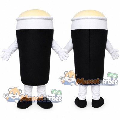 Black Beer Glass Mascot Costume Black Beer Glass Mascot Costume