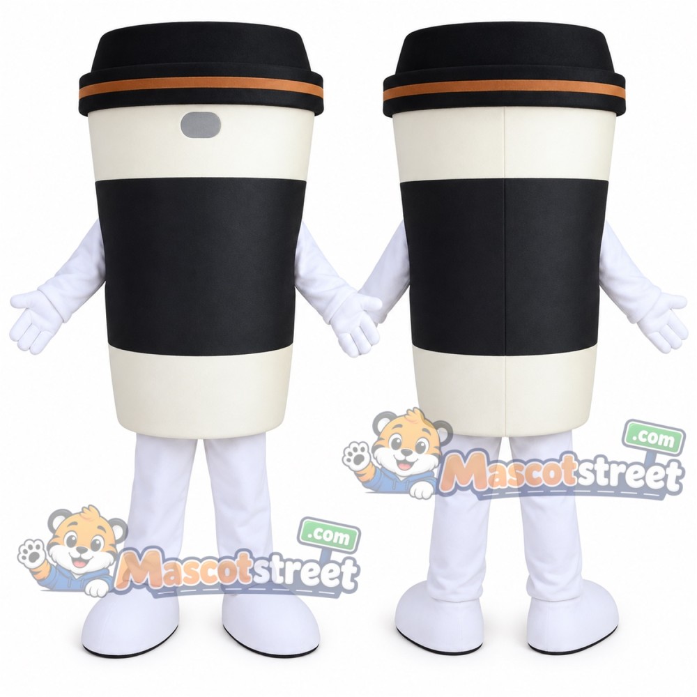 Coffee Cup Mascot Costume Coffee Cup Mascot Costume