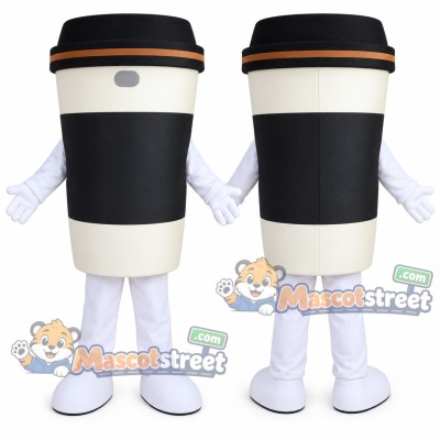 Coffee Cup Mascot Costume Coffee Cup Mascot Costume