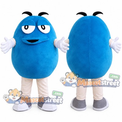 Blue Candy Mascot Costume Blue Candy Mascot Costume