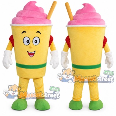 Ice Cream Cup Mascot Costume Ice Cream Cup Mascot Costume