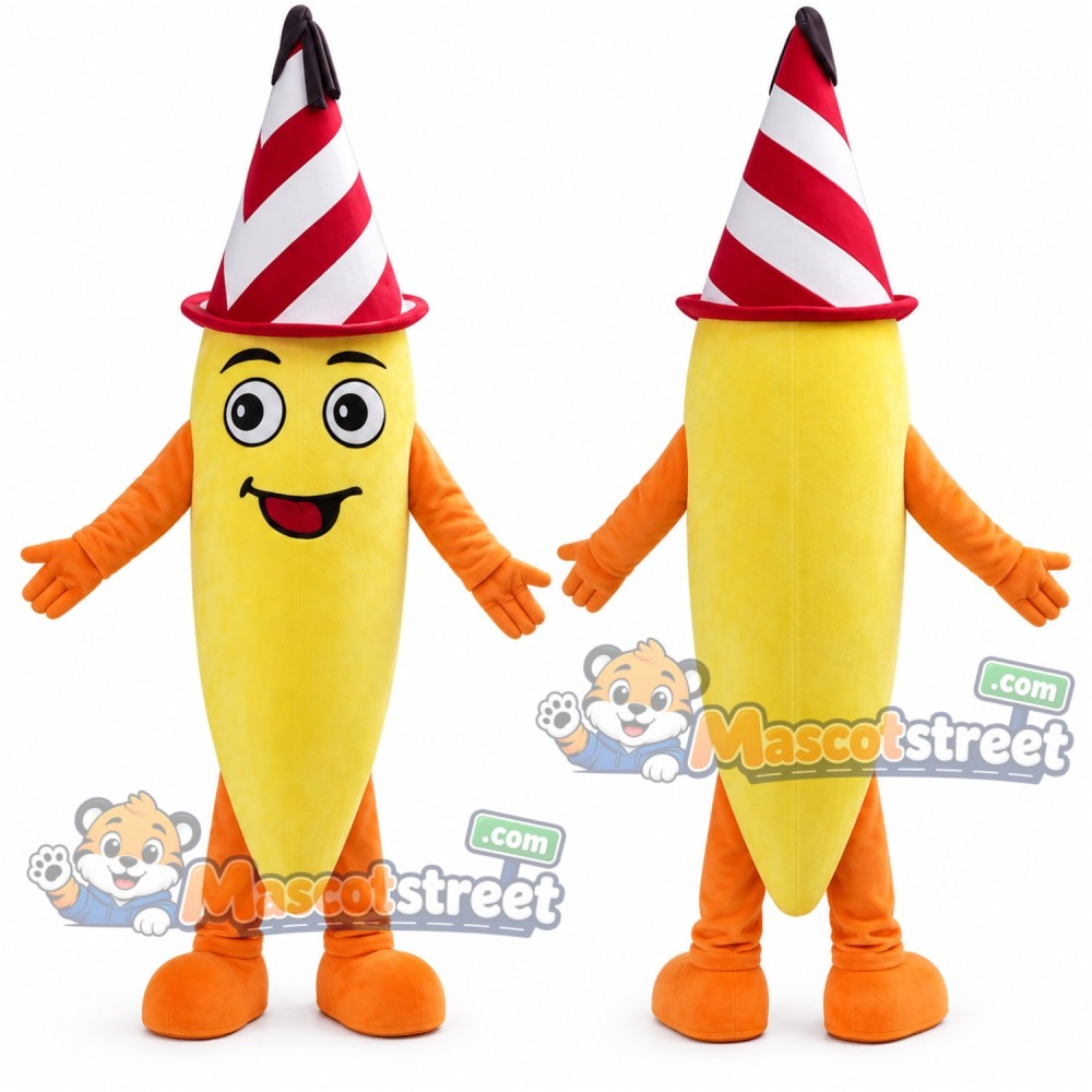 Yellow Ice Cream Cone Mascot Costume Yellow Ice Cream Cone Mascot Costume
