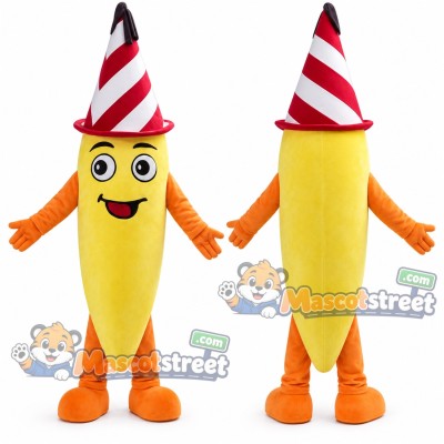 Yellow Ice Cream Cone Mascot Costume Yellow Ice Cream Cone Mascot Costume