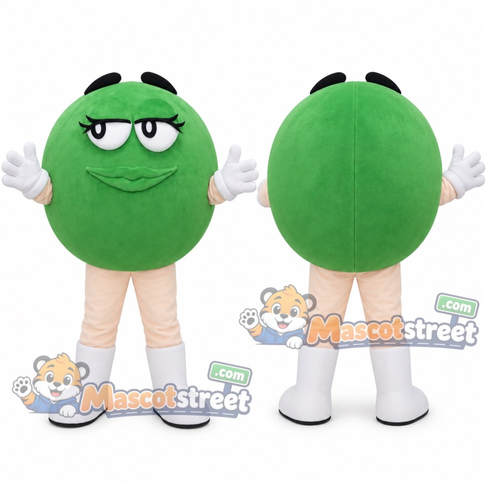 Green Candy Mascot Costume Green Candy Mascot Costume