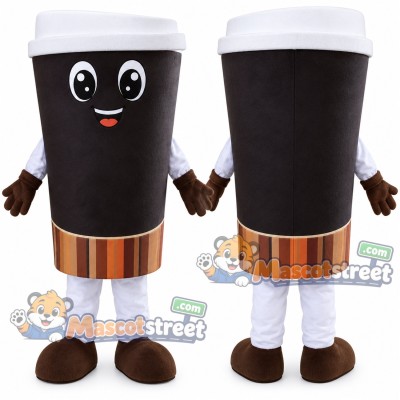 Coffee Cup Mascot Costume Coffee Cup Mascot Costume