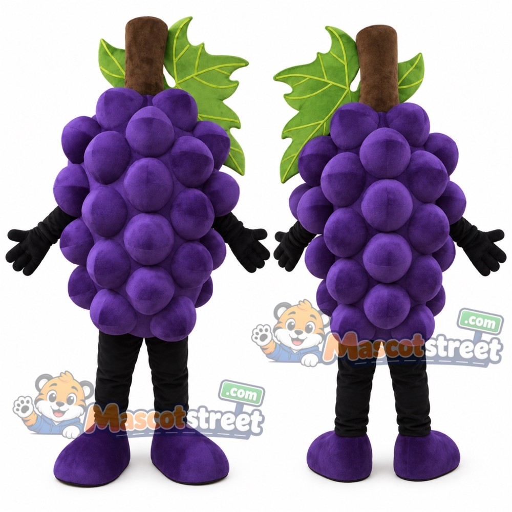 Purple Grapes Mascot Costume Purple Grapes Mascot Costume
