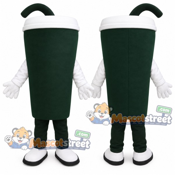Green Drink Cup Mascot Costume