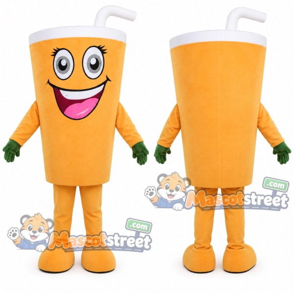 Orange Juice Cup Mascot Costume