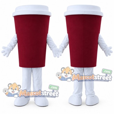 Red Drink Cup Mascot Costume Red Drink Cup Mascot Costume