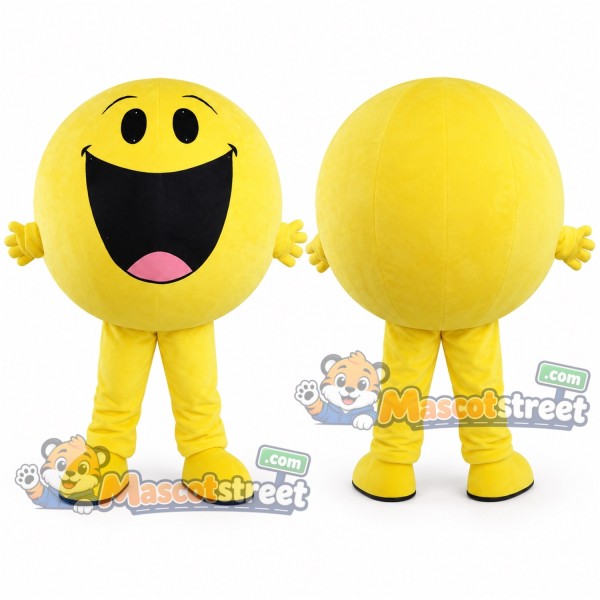 Yellow Smiley Face Mascot Costume